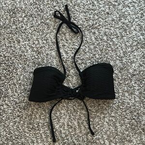 Victoria Secret Black Halter Bikini Top Size Large